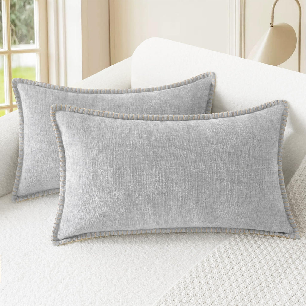 CaliTime Decorative Couch Throw Pillow Covers 20 X 12 Inches Gold