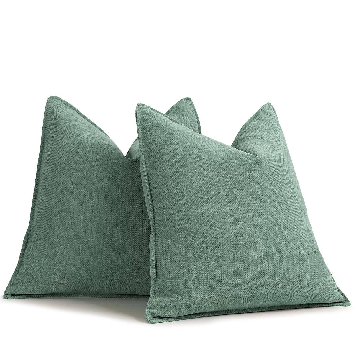 ZWJD Beige Pillow Covers 20x20 Set of 2 Chenille Throw Pillow Covers with Elegant Design Soft and Luxurious Decorative Throw Pillows for Couch, Bed, and Home Decor