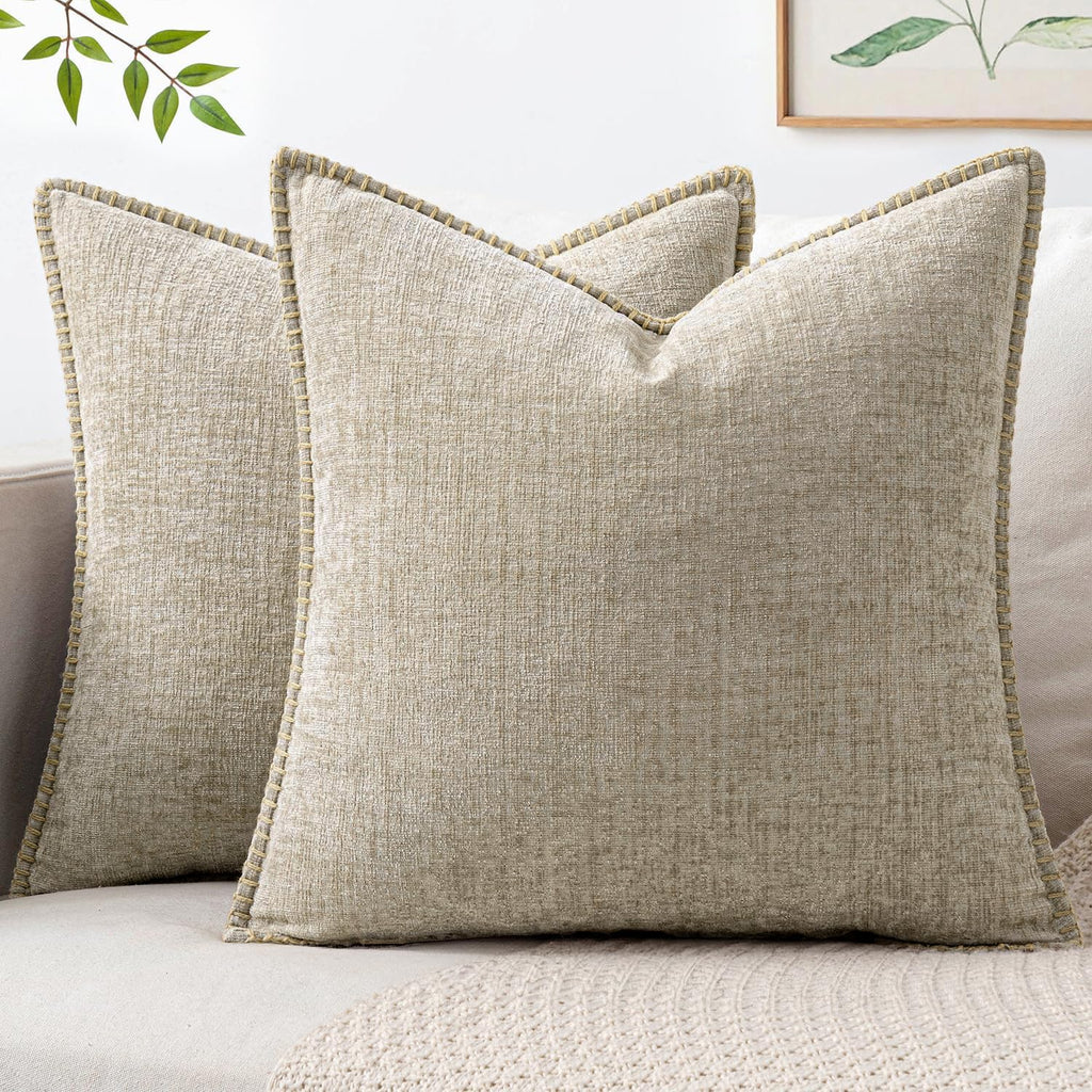 MIULEE Fall Decorative Couch Throw Pillow Covers 18x18 Inch Burnt Orange