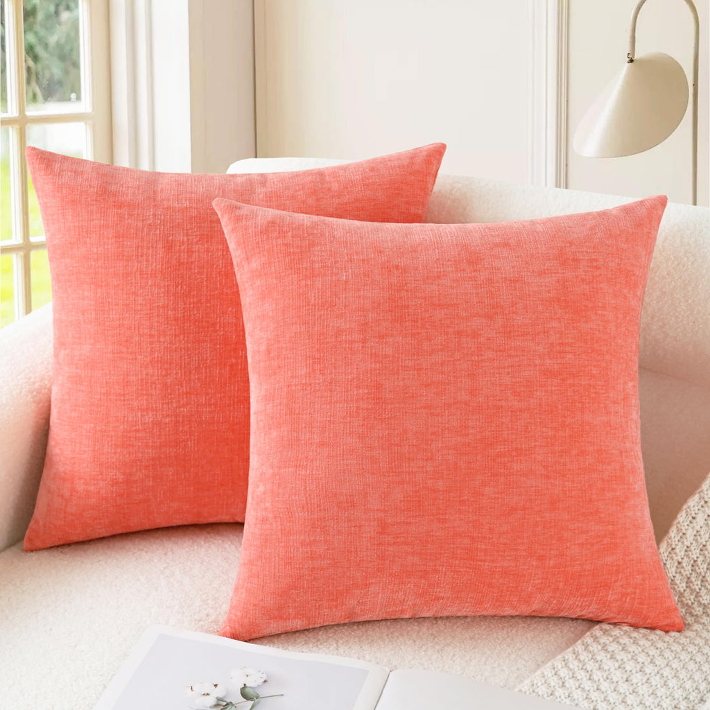 CaliTime Decorative Couch Throw Pillow Covers 18 X 18 Inches Medium Grey