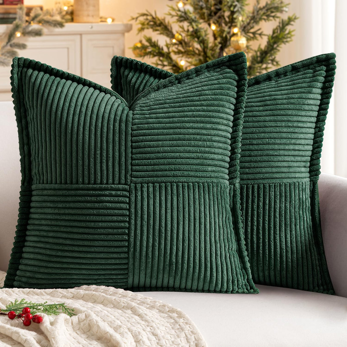 MIULEE Fall Rust Decorative Throw Pillow Covers for Couch 18x18 Inch