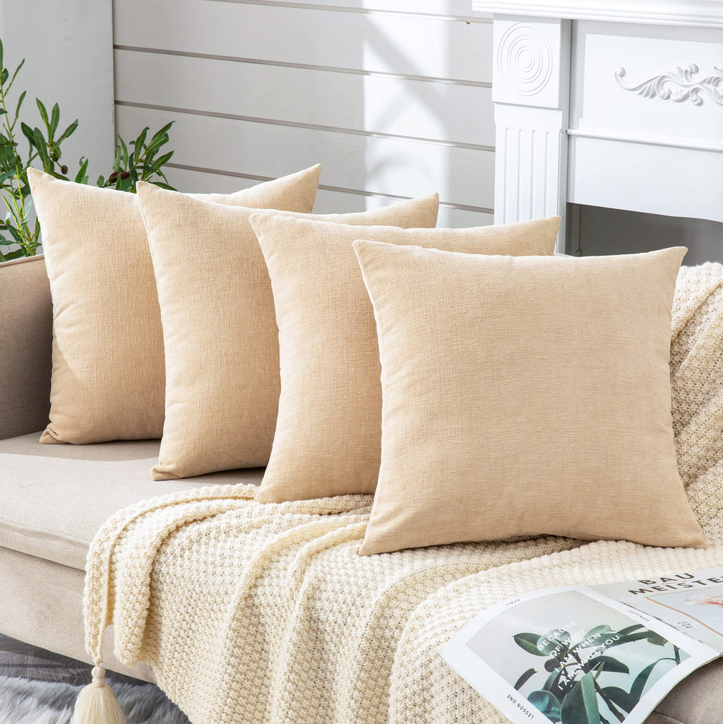 GAWAMAY Lumbar Support Pillow Decorative Rectangle Throw Pillow Covers 12"x20" Inch Set of 2, Soft Chenille Pillowcase for Living Room Bedroom Sofa Couch Cushion Cover Navy Blue 30x50cm (ONLY Covers)