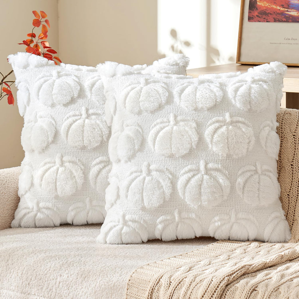 MIULEE Fall Pillow Covers Pumpkin Fall Decor 18x18 Dark Rust