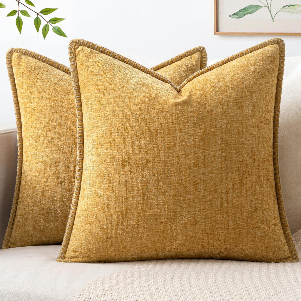 MIULEE Decorative Couch Throw Pillow Covers 18x18 Inch Sage Green 2 Pack