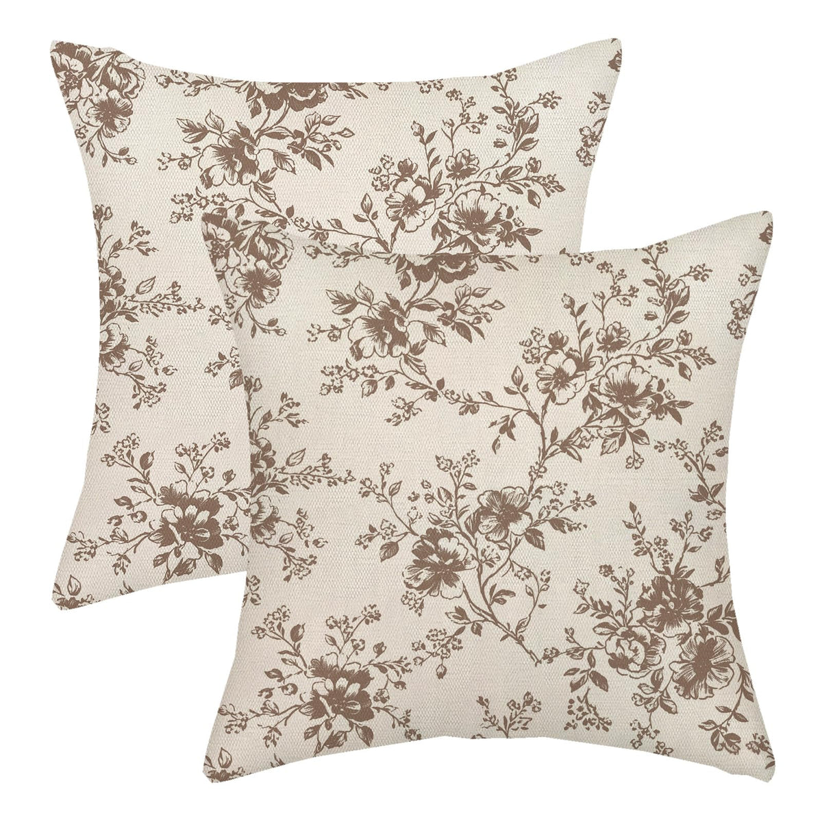 Chinoiserie Pillow Covers 18x18 Set of 2 Blue Green Bird Floral Throw Pillows Vintage Blue Flowers Decorations Outdoor Pillowcase Chinoiserie Decor Farmhouse Linen Cushion Case for Couch Home