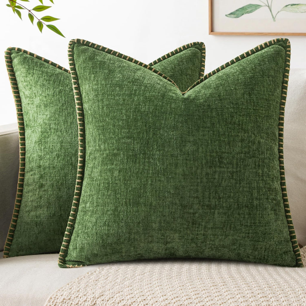 MIULEE Fall Decorative Couch Throw Pillow Covers 18x18 Inch Burnt Orange