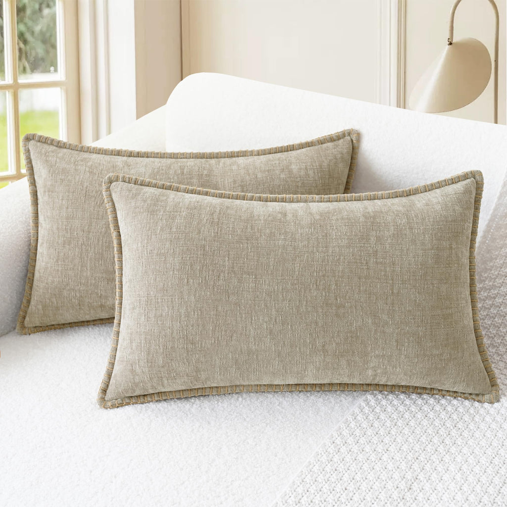 CaliTime Decorative Couch Throw Pillow Covers 20 X 12 Inches Gold