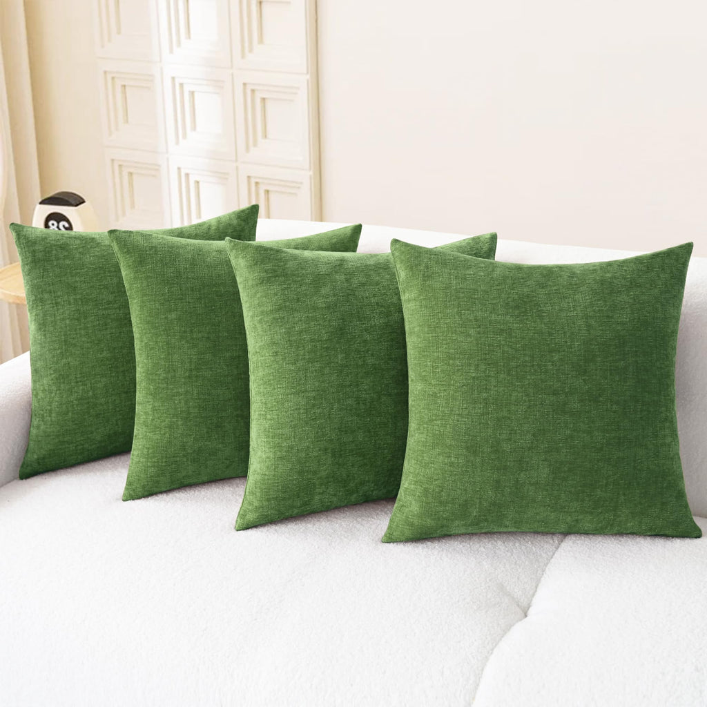 CaliTime Decorative Couch Throw Pillow Covers 18 X 18 Inches Medium Grey