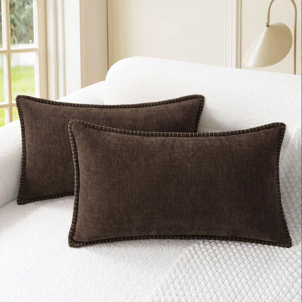 CaliTime Decorative Couch Throw Pillow Covers 20 X 12 Inches Gold