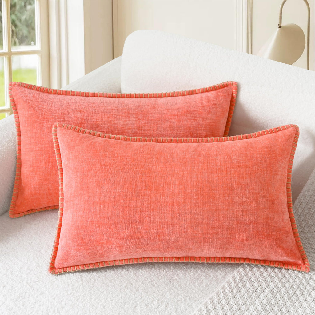 CaliTime Decorative Couch Throw Pillow Covers 20 X 12 Inches Gold