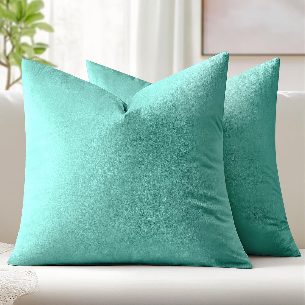 MIULEE Velvet Fall Throw Pillow Covers 20x20 Inch Pack of 2 Burnt Orange