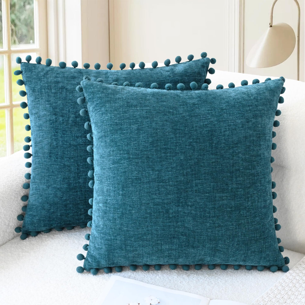 CaliTime Decorative Couch Throw Pillow Covers 18 X 18 Inches Gold