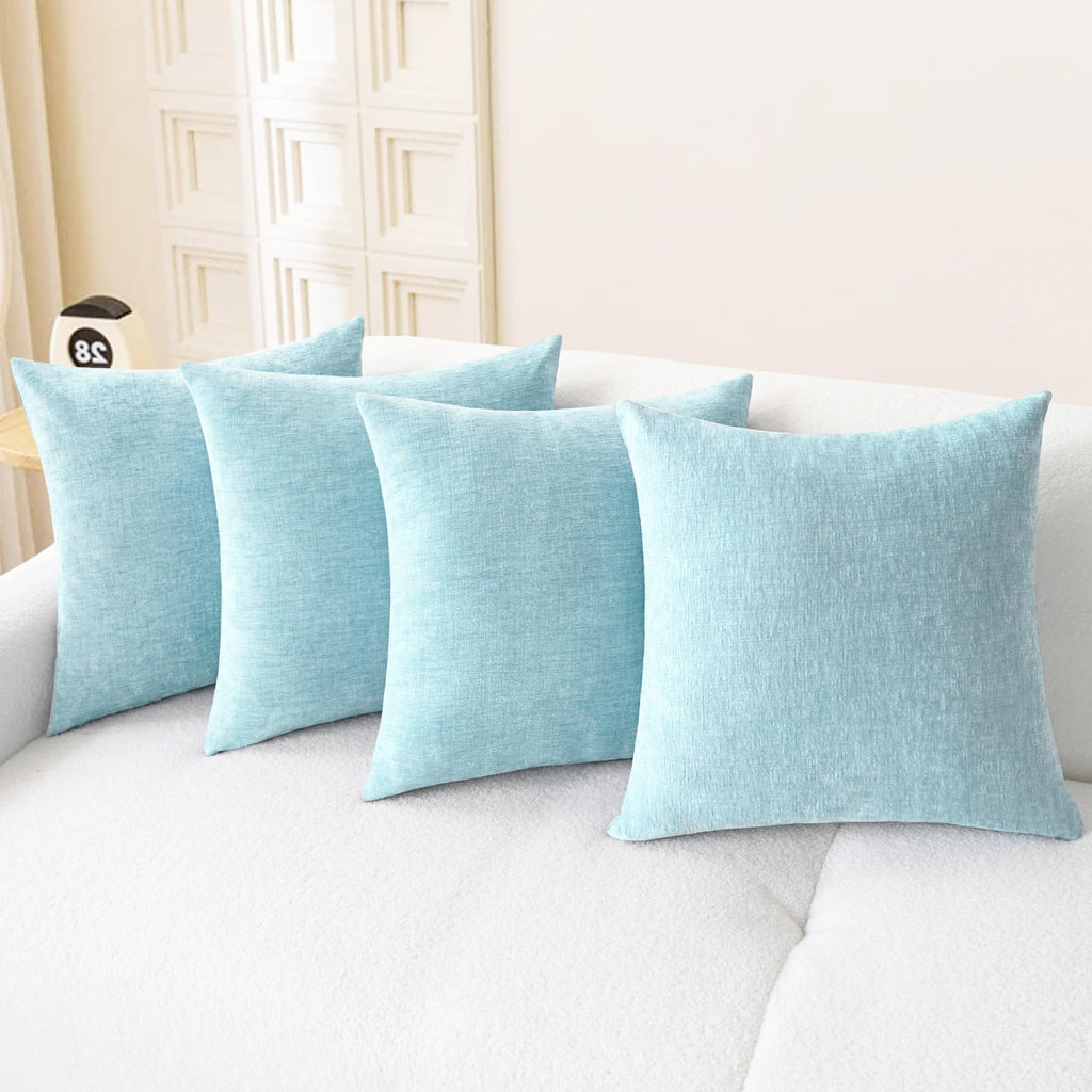CaliTime Decorative Couch Throw Pillow Covers 18 X 18 Inches Medium Grey