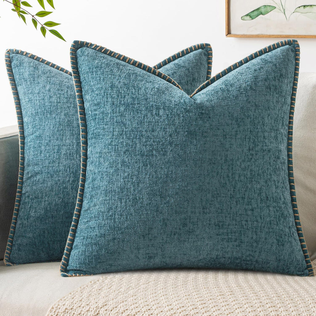 MIULEE Fall Decorative Couch Throw Pillow Covers 18x18 Inch Burnt Orange