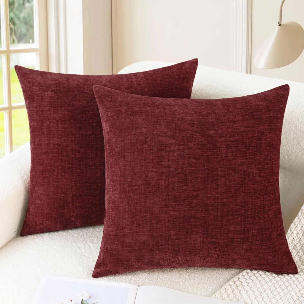 CaliTime Decorative Couch Throw Pillow Covers 18 X 18 Inches Medium Grey