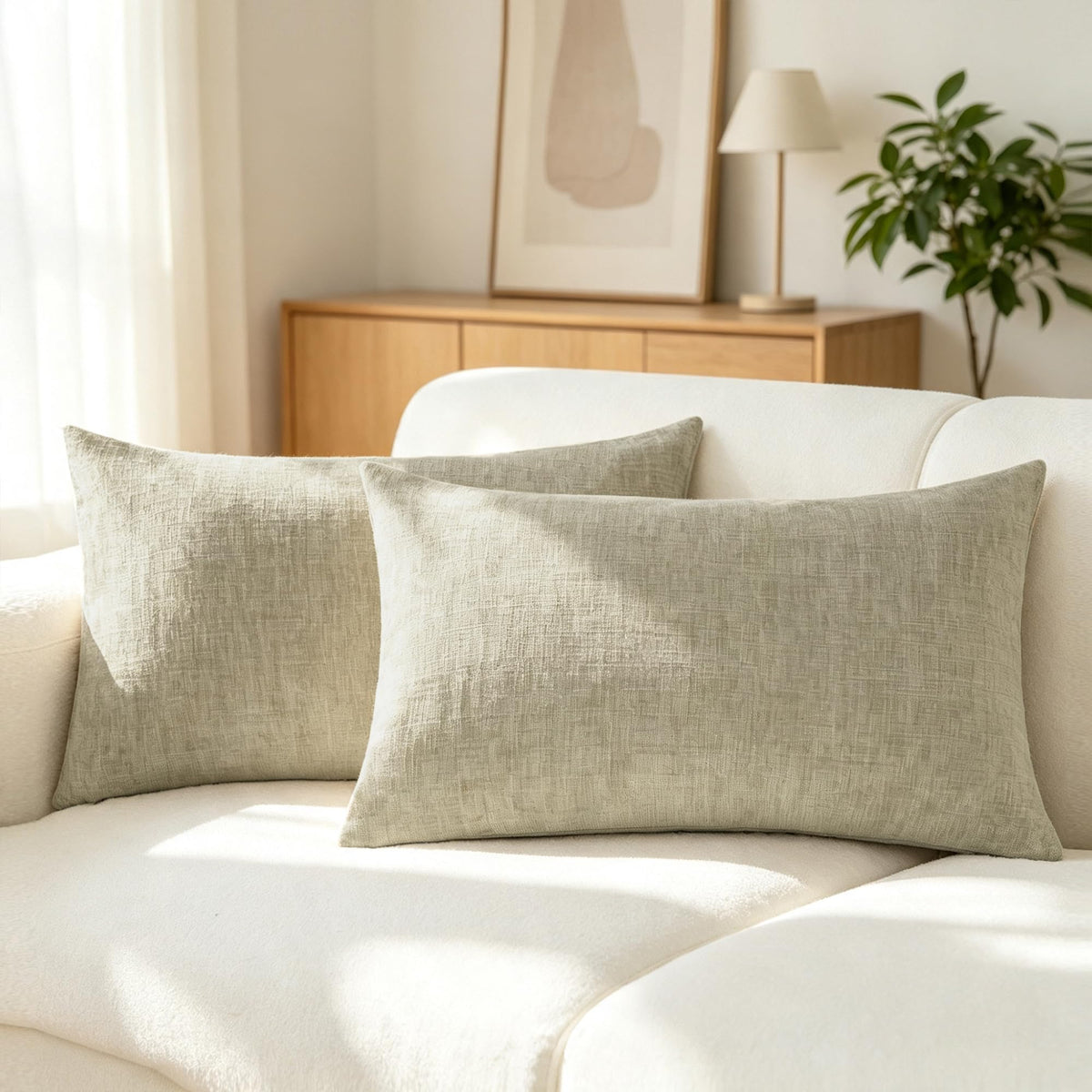 CaliTime Decorative Couch Throw Pillow Covers 18 X 18 Inches Medium Grey