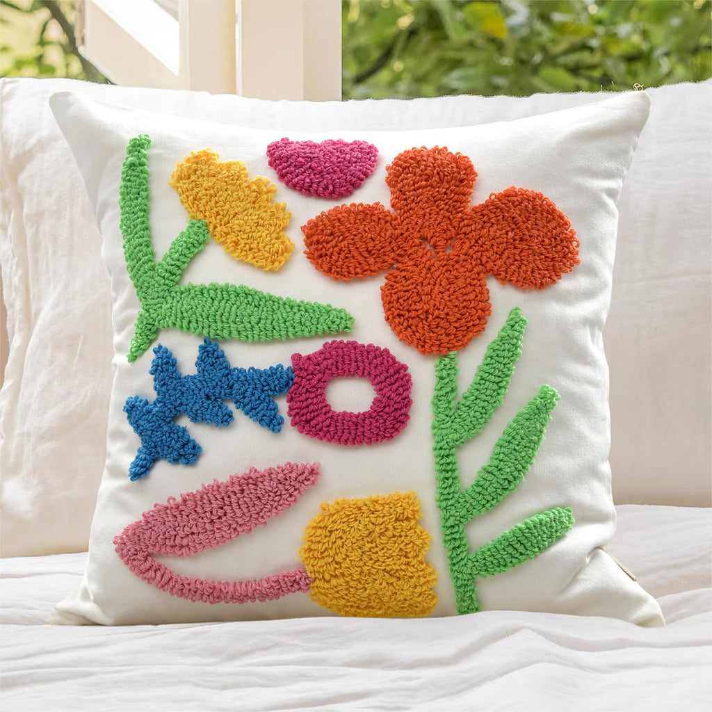 Lumbar Boho Pillow Covers 12x20 Tufted Teal for Couch Bed Teal