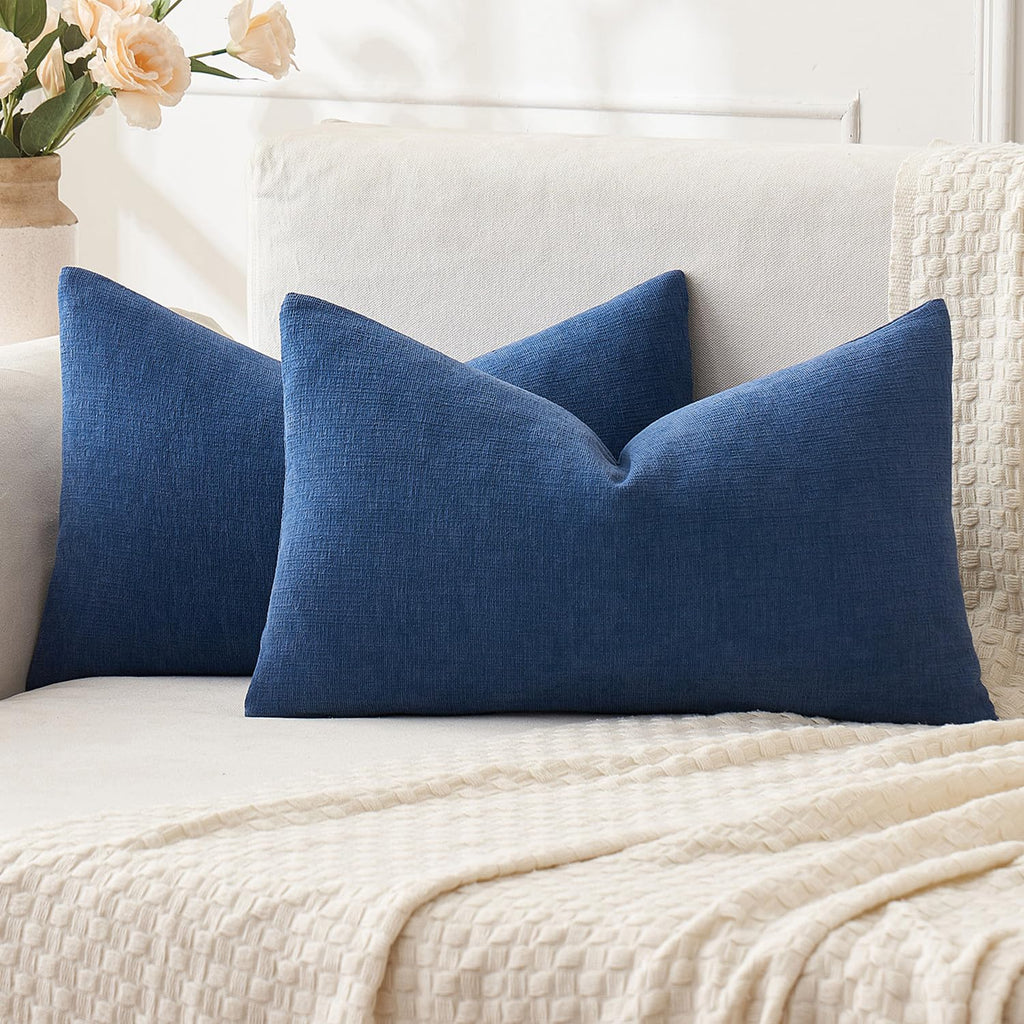 MIULEE Olive Green Chenille Couch Throw Pillow Covers, 18x18