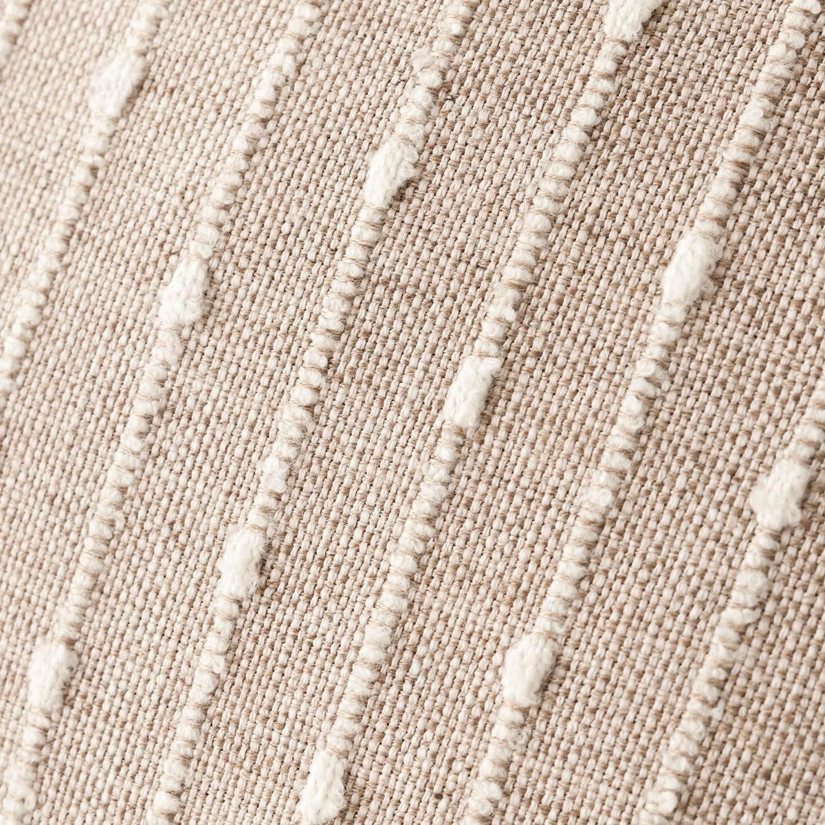Foindtower Decorative Striped Boucle Throw Pillow Cover 20x20 Natural Beige