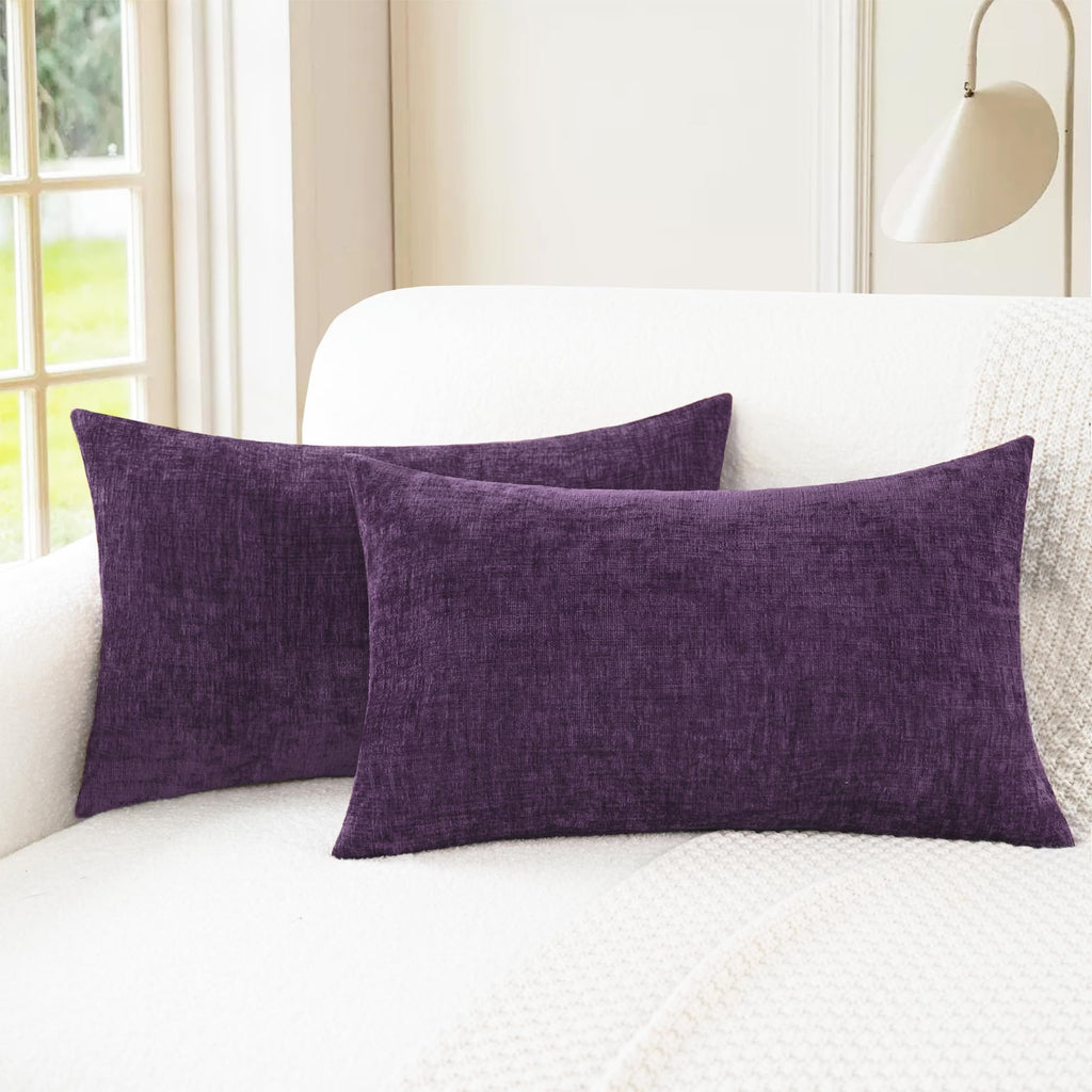CaliTime Decorative Couch Throw Pillow Covers 18 X 18 Inches Medium Grey