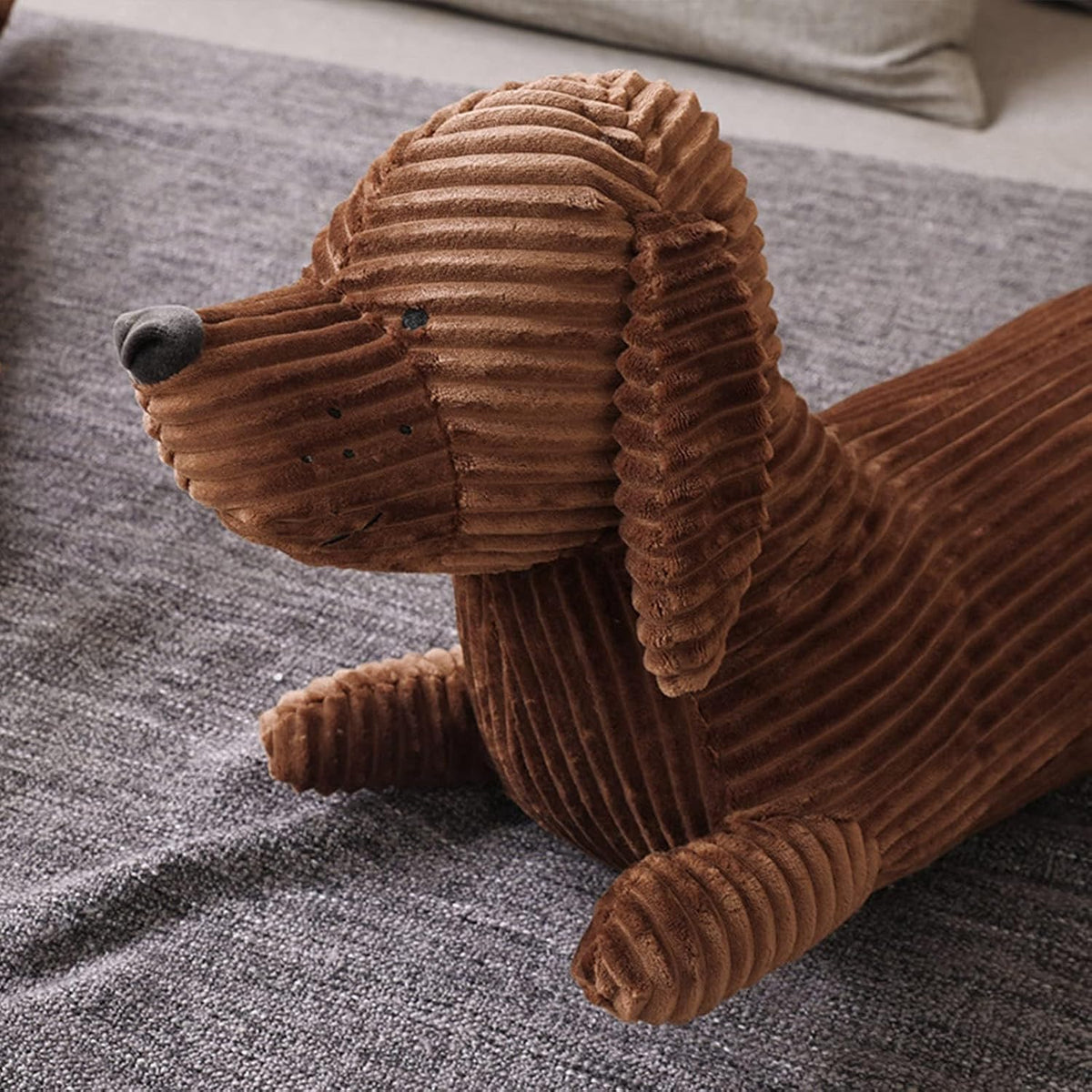Long Dachshund Plush Pillow – 19.6" Stuffed Dog Toy for Kids & Adults
