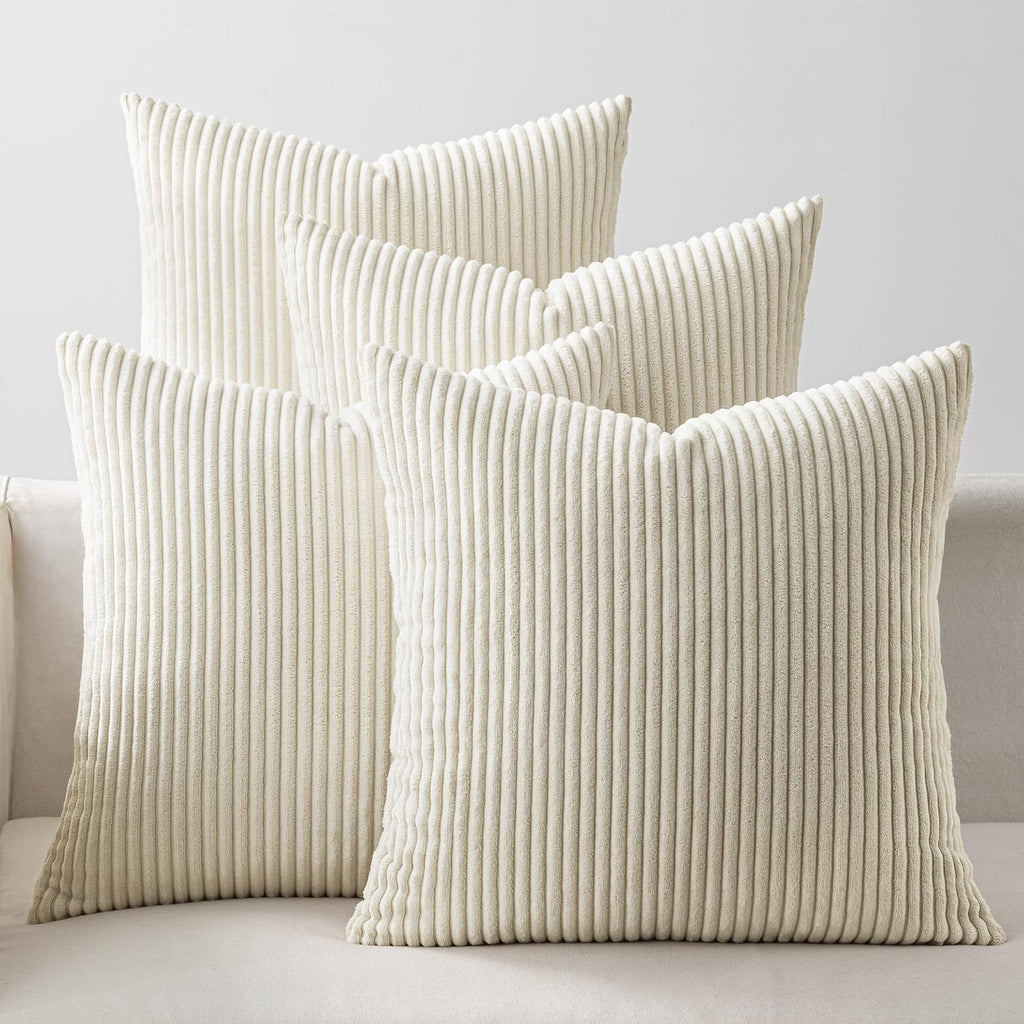 EMEMA Teal Orange Decorative Throw Pillow Covers 18x18 Inch Set of 4