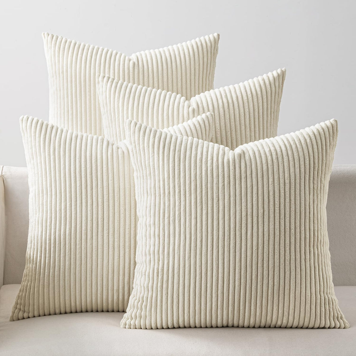 EMEMA Teal Orange Decorative Throw Pillow Covers 18x18 Inch Set of 4
