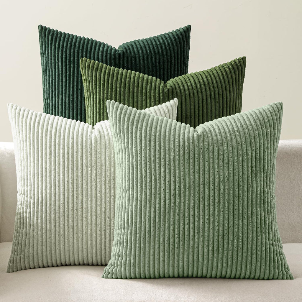 EMEMA Teal Orange Decorative Throw Pillow Covers 18x18 Inch Set of 4