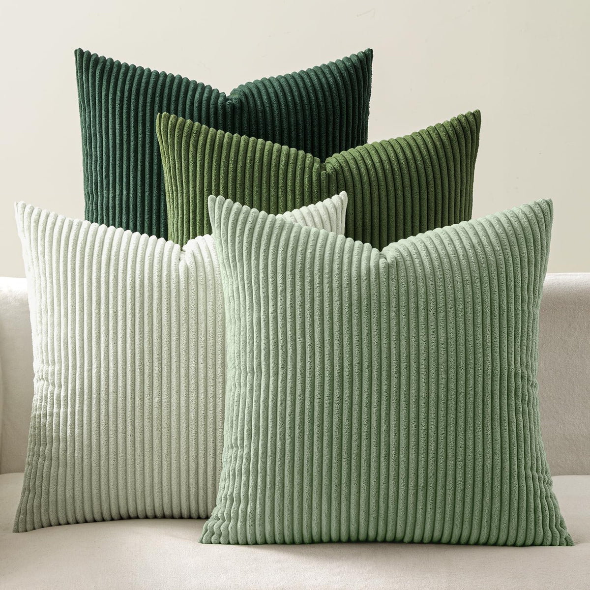 EMEMA Teal Orange Decorative Throw Pillow Covers 18x18 Inch Set of 4