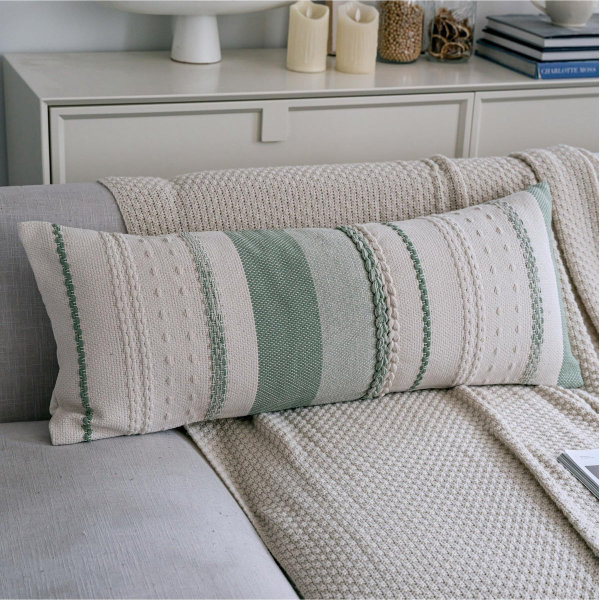 Cethom Boho Throw Pillow Covers 20x20 Inch Set of 2, Blue Textured Decorative Couch Pillow Cases for Farmhouse Home Decor, Accent Cushion Cover for Sofa, Bed, Living Room, Bedroom