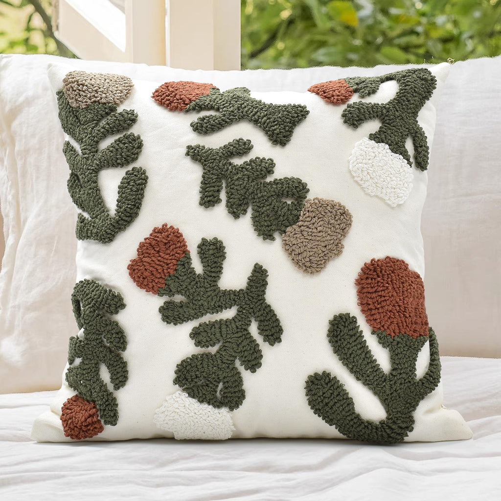 Lumbar Boho Pillow Covers 12x20 Tufted Teal for Couch Bed Teal