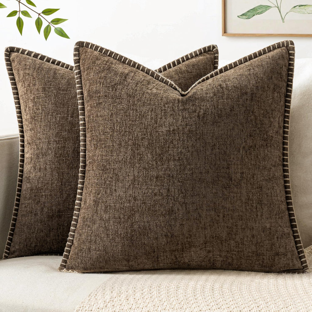 MIULEE Fall Decorative Couch Throw Pillow Covers 18x18 Inch Burnt Orange