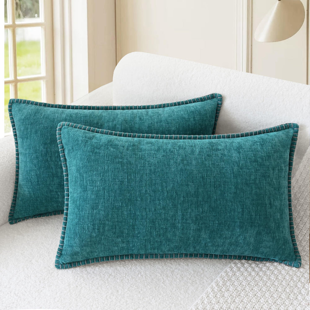 CaliTime Decorative Couch Throw Pillow Covers 20 X 12 Inches Gold