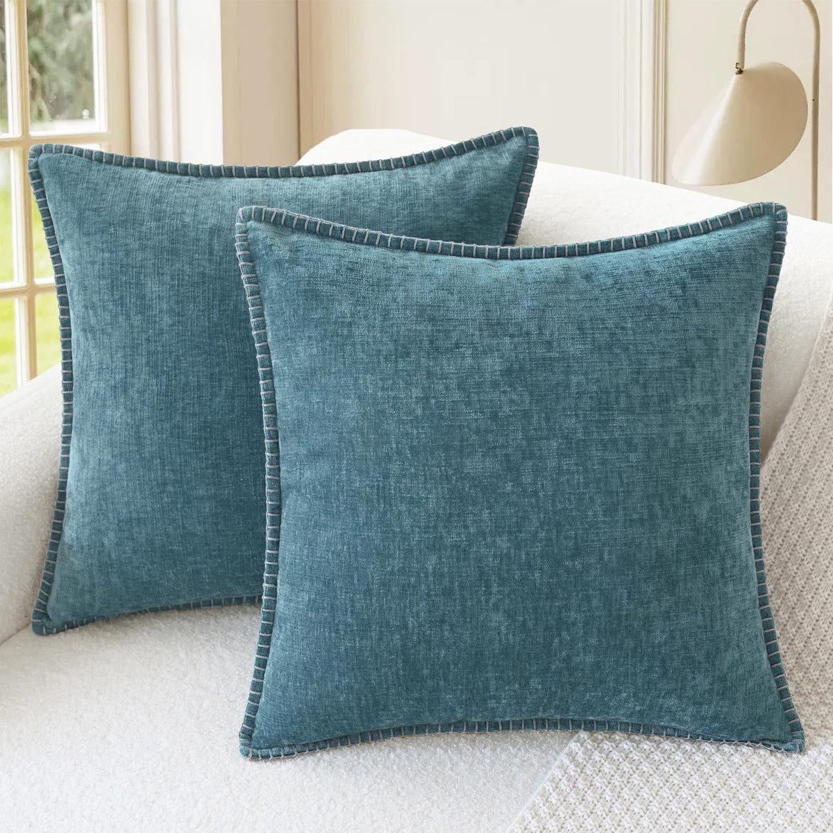 CaliTime Decorative Couch Throw Pillow Covers 20 X 12 Inches Gold
