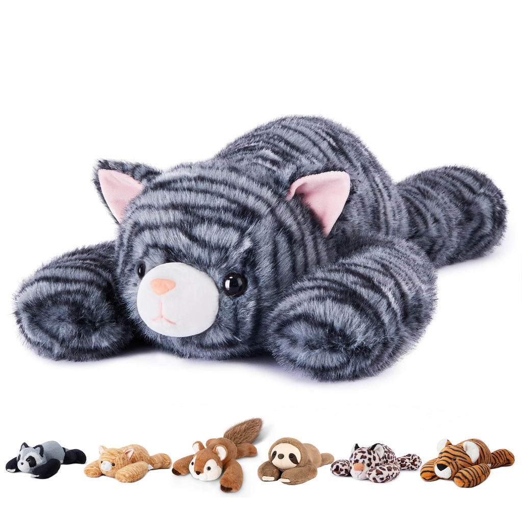 Niuniu Daddy Orange Cat Weighted Stuffed Animals, Plush Toy Pillow for Kids