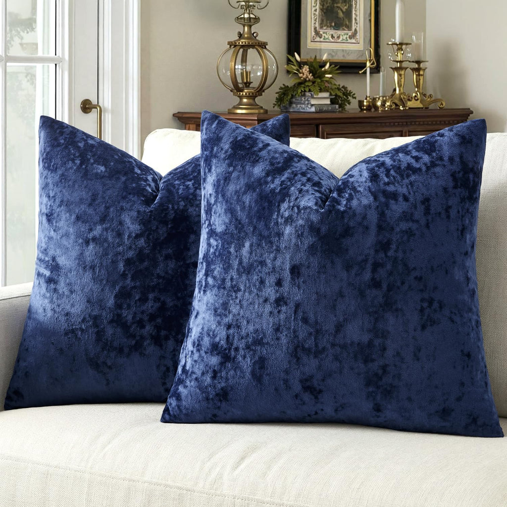 MIULEE Fall Velvet Throw Pillow Covers Burnt Orange 18x18 inch Set of 2