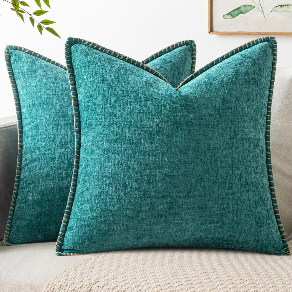 MIULEE Fall Decorative Couch Throw Pillow Covers 18x18 Inch Burnt Orange