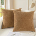 CaliTime Decorative Couch Throw Pillow Covers 18 X 18 Inches Medium Grey