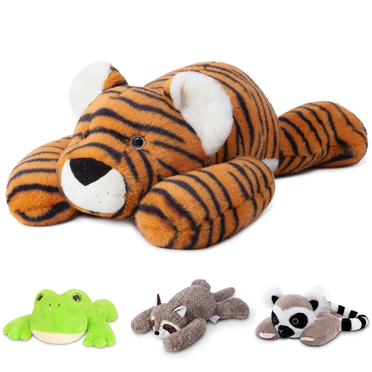 Niuniu Daddy Orange Cat Weighted Stuffed Animals, Plush Toy Pillow for Kids