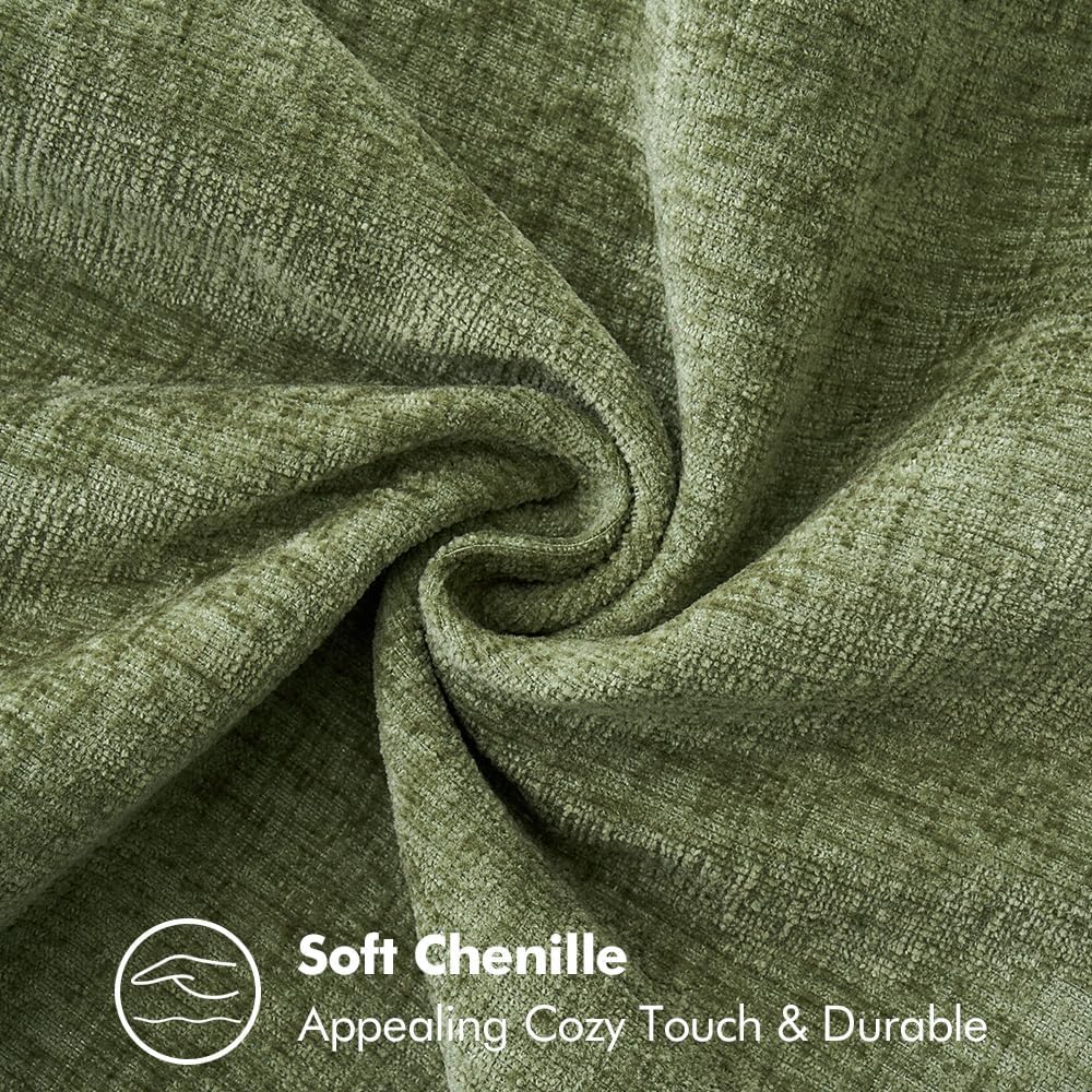 MIULEE Decorative Couch Throw Pillow Covers 18x18 Inch Sage Green 2 Pack