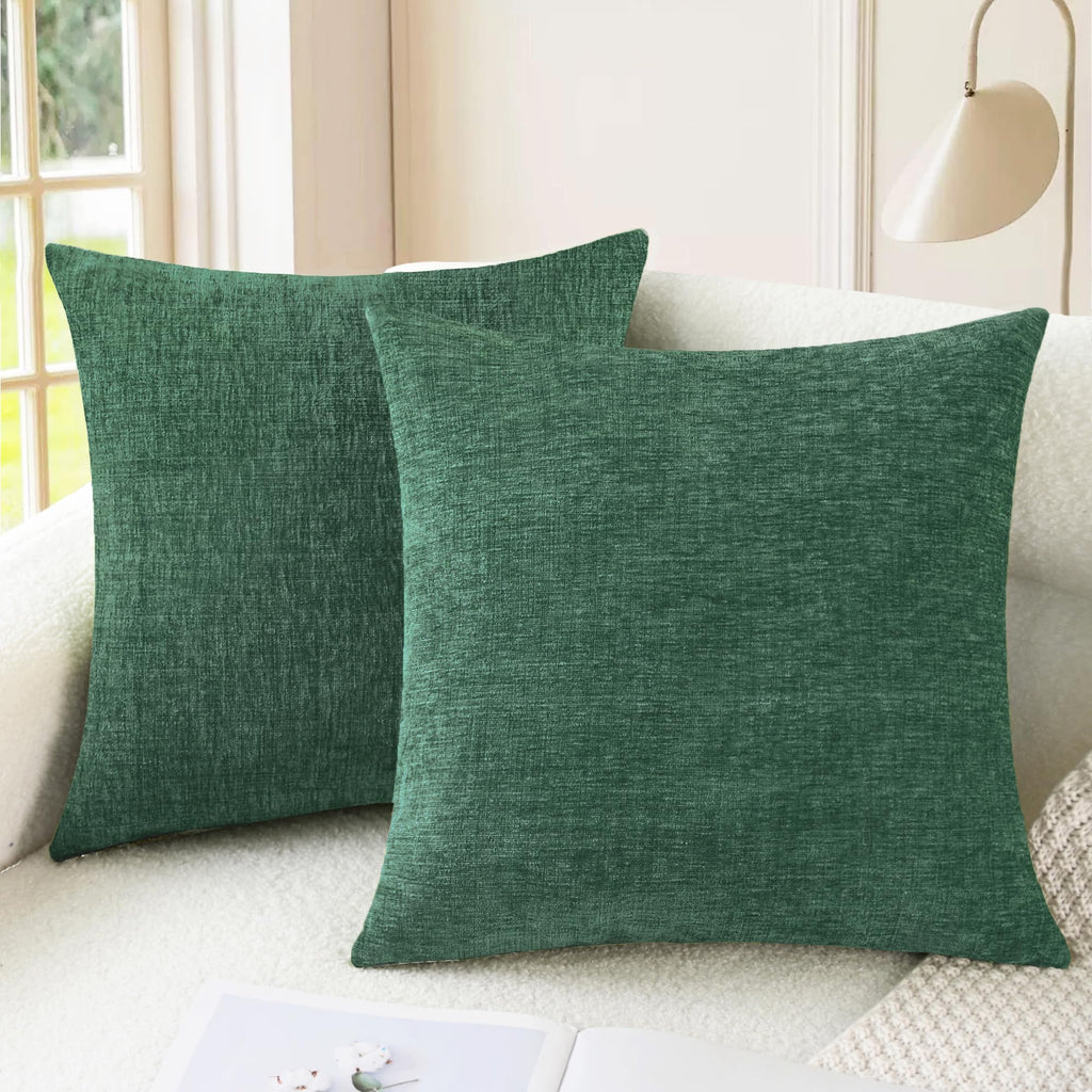 CaliTime Decorative Couch Throw Pillow Covers 18 X 18 Inches Medium Grey