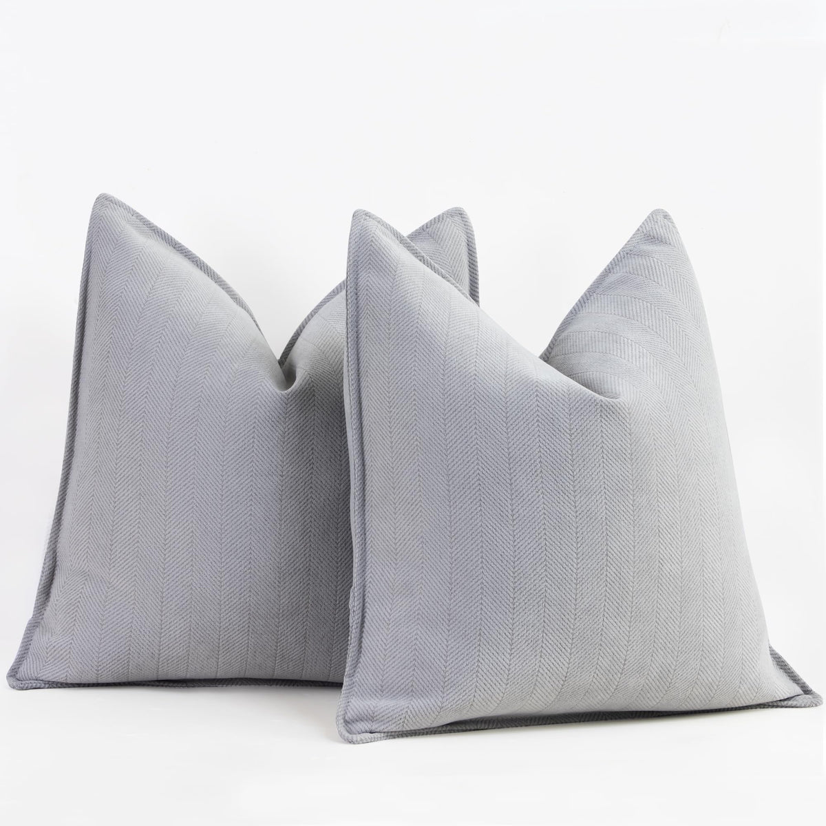 ZWJD Beige Pillow Covers 20x20 Set of 2 Chenille Throw Pillow Covers with Elegant Design Soft and Luxurious Decorative Throw Pillows for Couch, Bed, and Home Decor