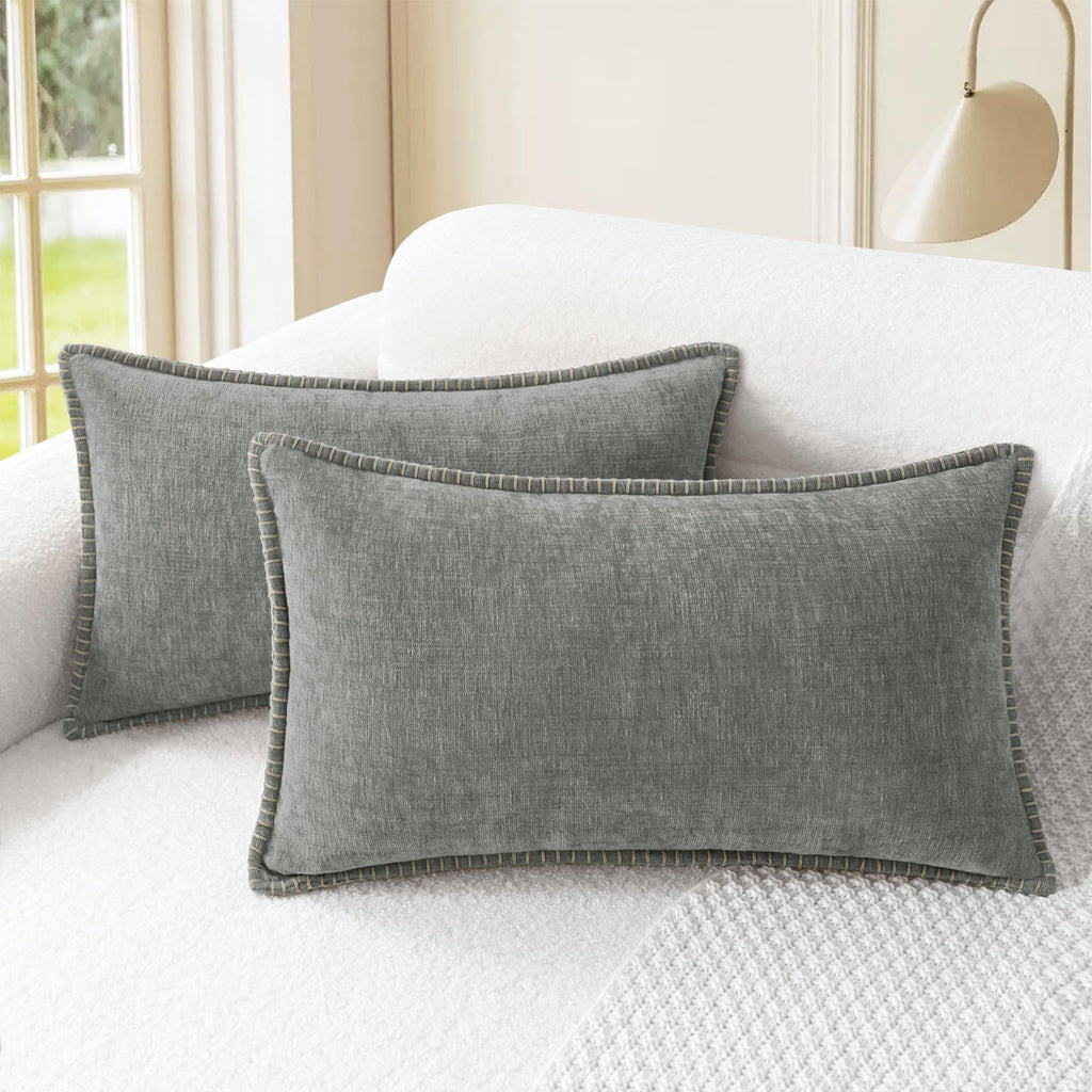 CaliTime Decorative Couch Throw Pillow Covers 20 X 12 Inches Gold