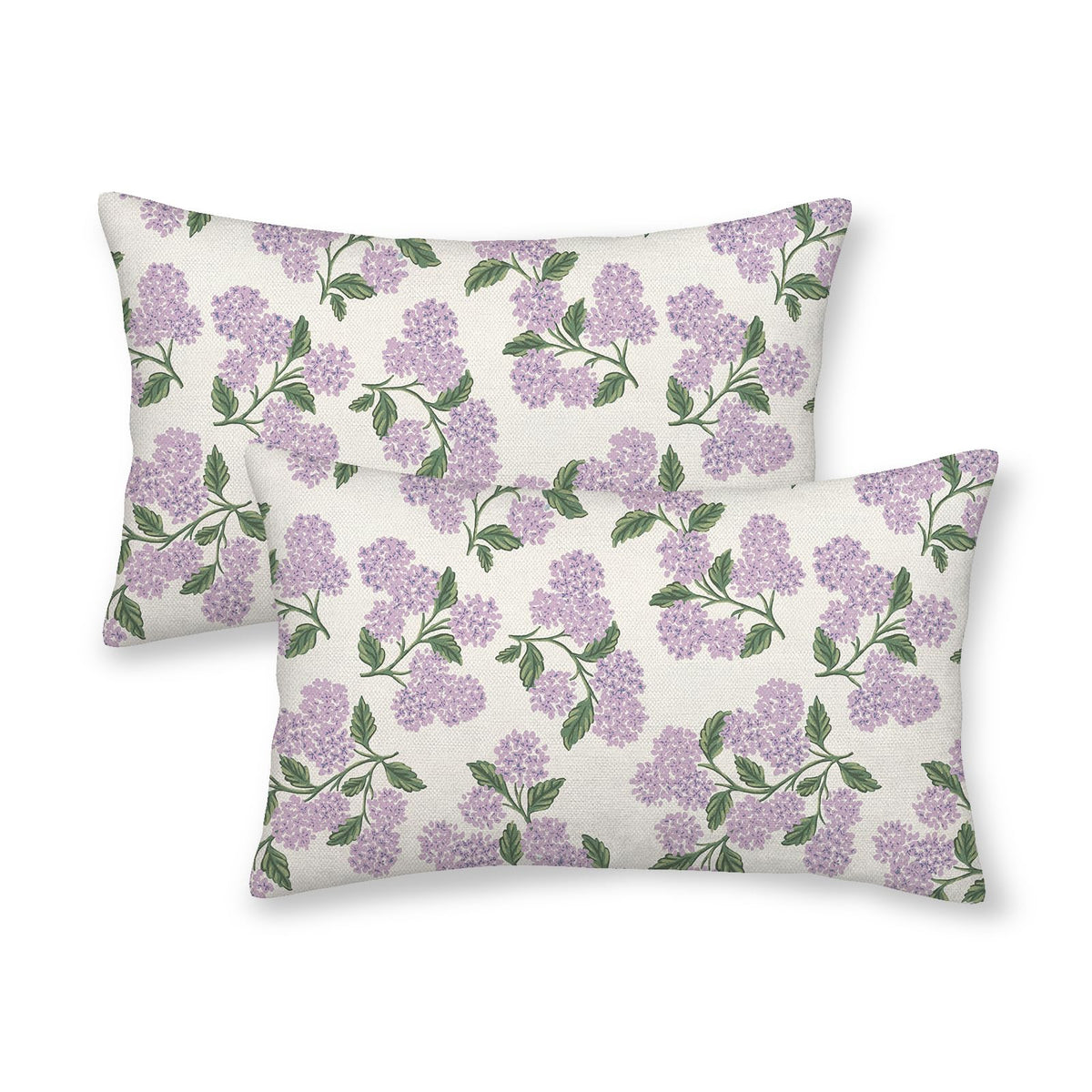 Floral Outdoor Pillow Covers 18x18 Inch Set of 2 Blue Green