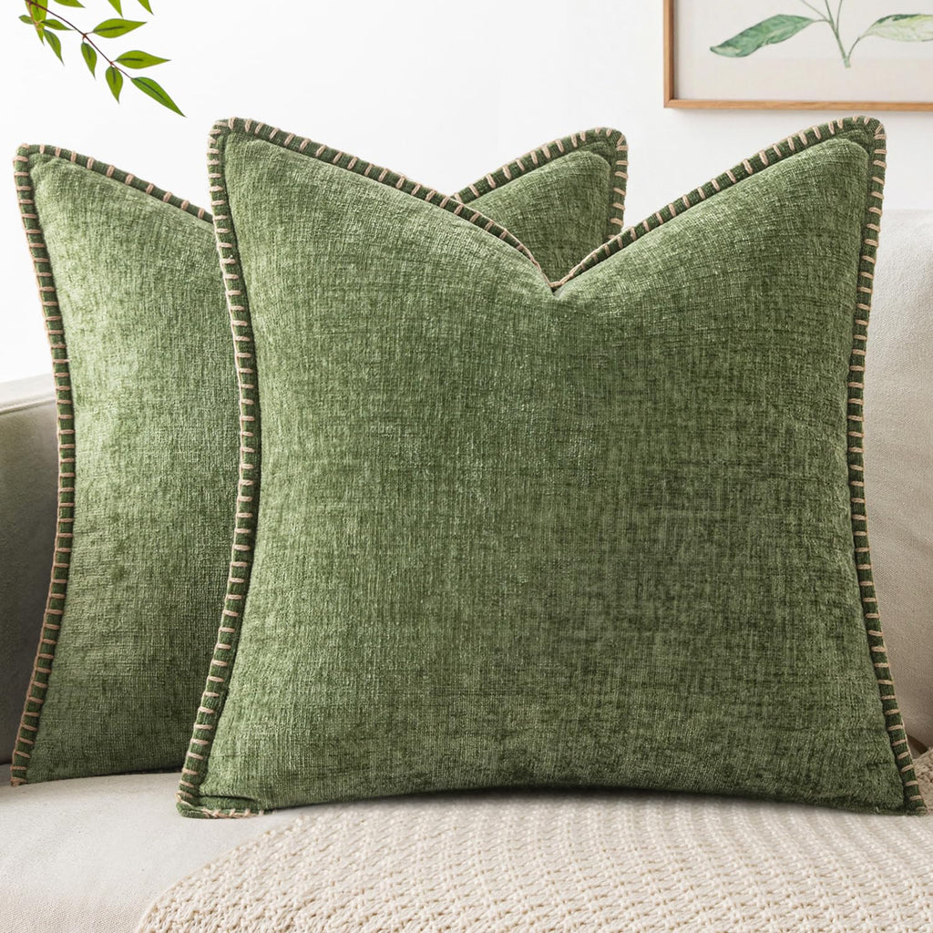 MIULEE Fall Decorative Couch Throw Pillow Covers 18x18 Inch Burnt Orange