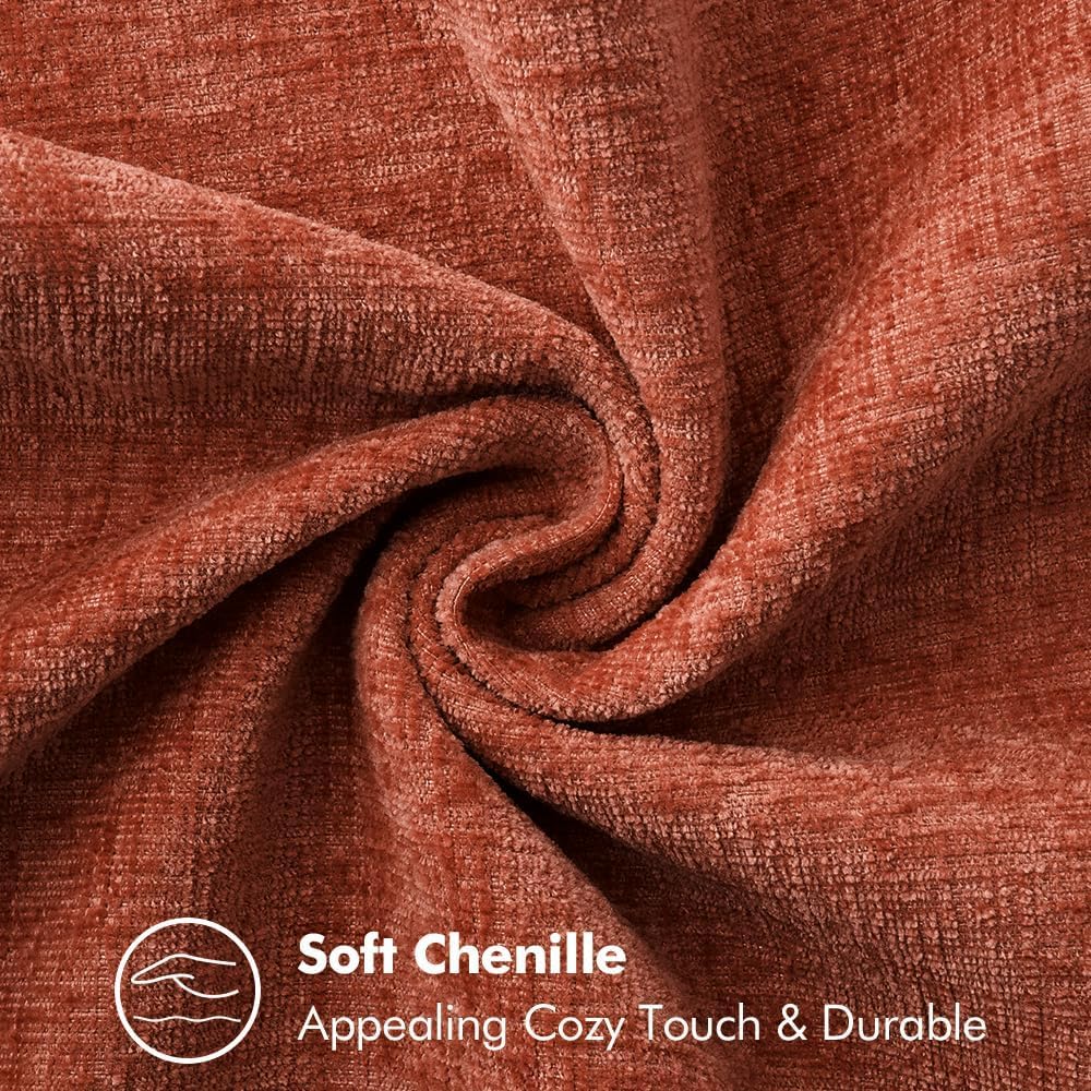 MIULEE Fall Decorative Couch Throw Pillow Covers 18x18 Inch Burnt Orange