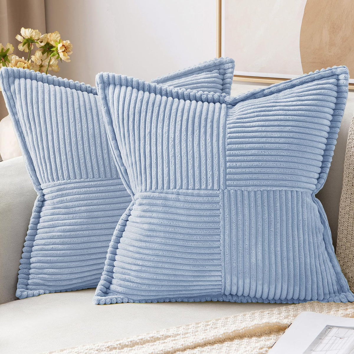 MIULEE Fall Rust Decorative Throw Pillow Covers for Couch 18x18 Inch