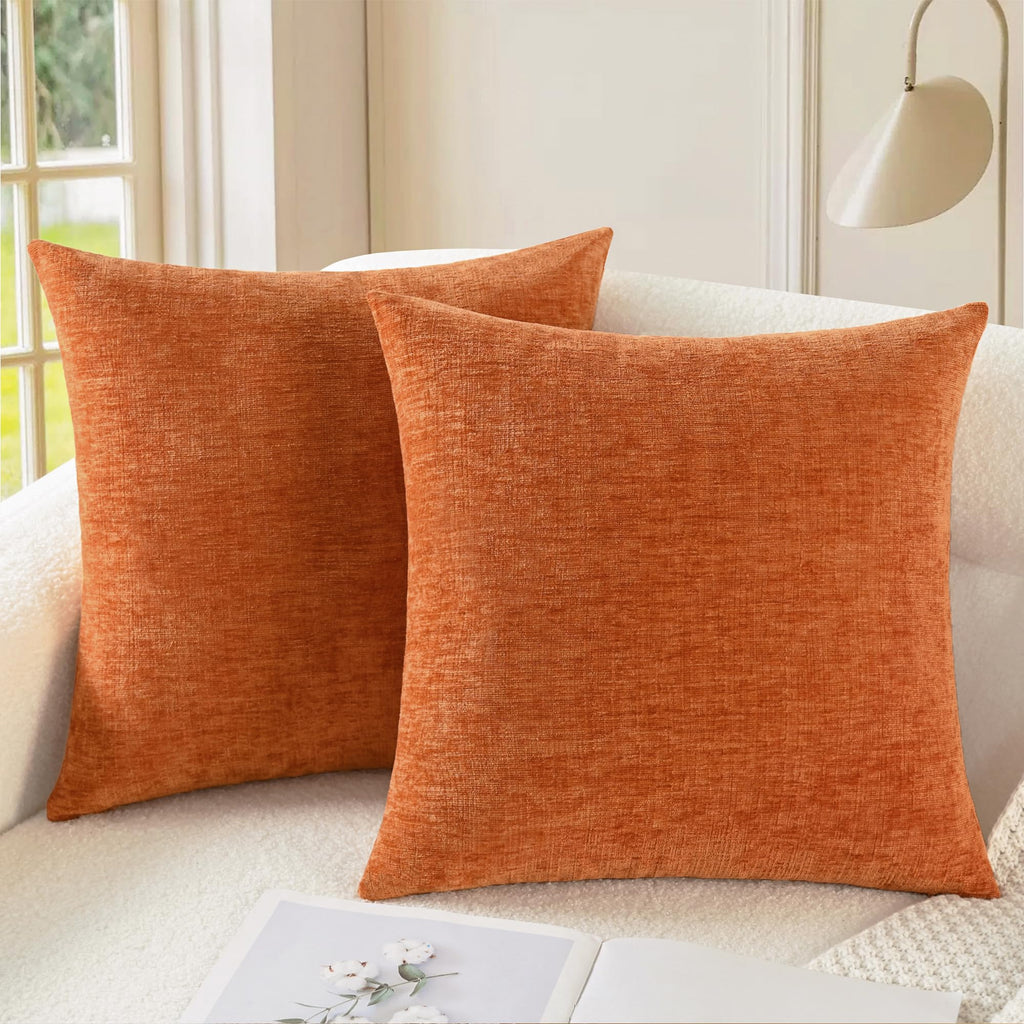 CaliTime Decorative Couch Throw Pillow Covers 18 X 18 Inches Medium Grey