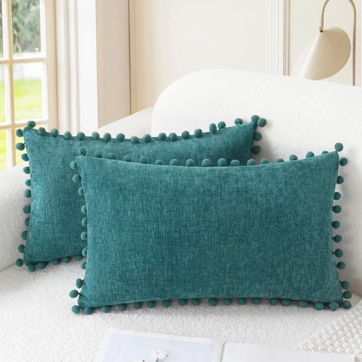 CaliTime Decorative Couch Throw Pillow Covers 20 X 12 Inches Gold