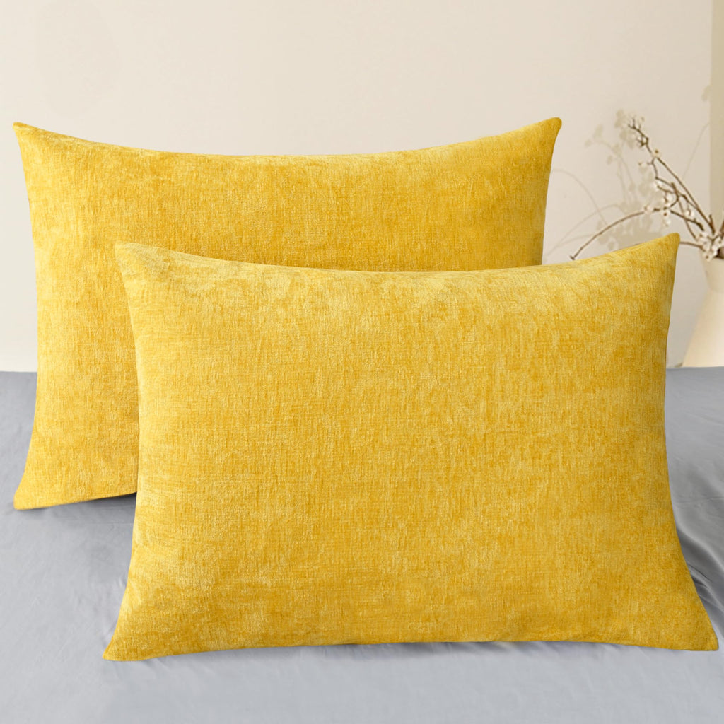 CaliTime Decorative Couch Throw Pillow Covers 18 X 18 Inches Medium Grey